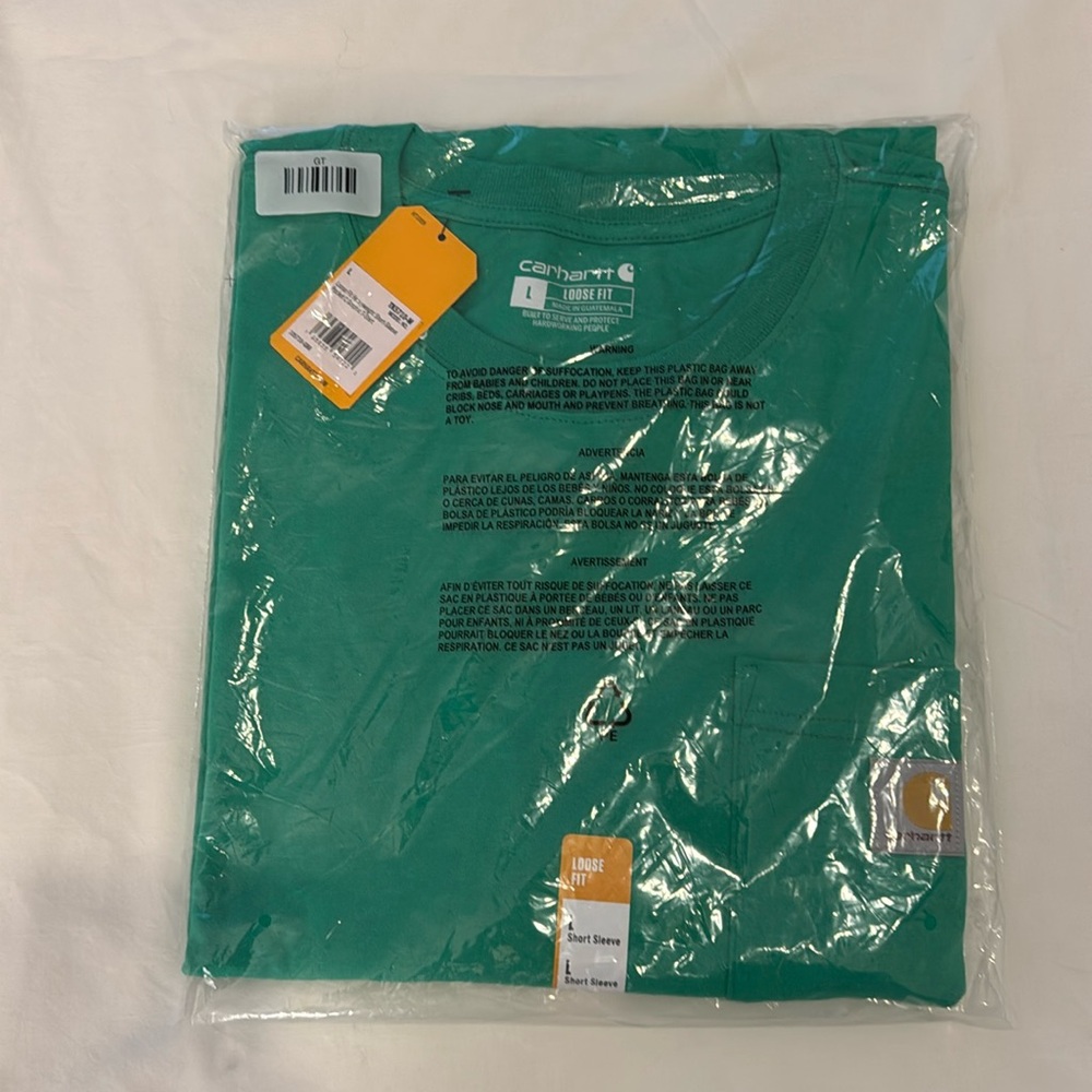 Carhartt NWT Kelly Green Loose Fit pocketed short sleeve Men’s Large